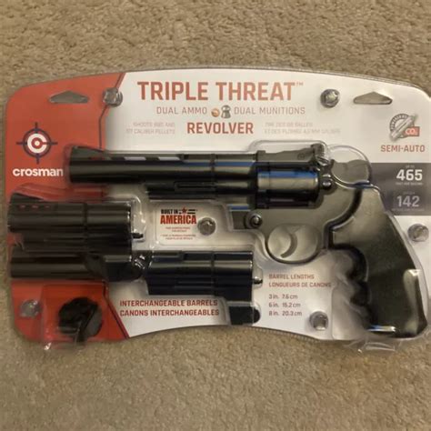 Crosman Triple Threat Co2 Powered Semi Auto Dual Ammo Air Revolver