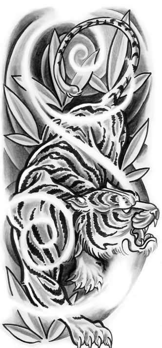 Tiger And Skull Tattoo On Full Sleeve Full Sleeve Tiger Tattoo By