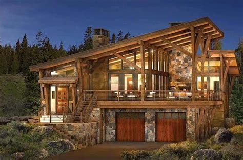 Contemporary Log Home Plans Modern Mountain House Mountain House