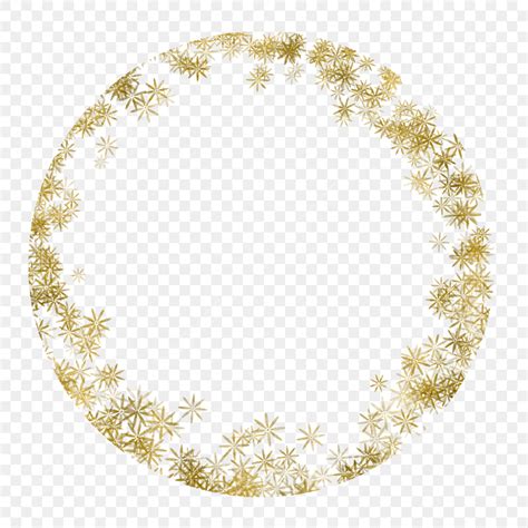 Gold Glitter Circle Hd Transparent Gold Glitter Flower Pattern Circle