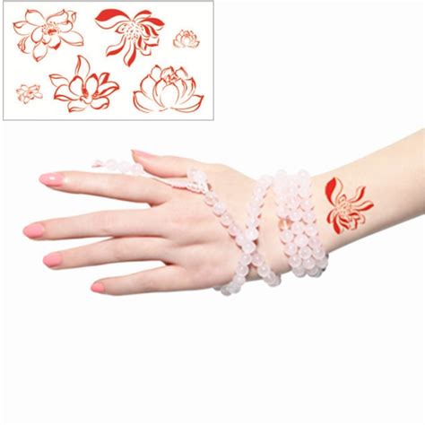 chrysanthemum flash tattoo hand sticker 10 5 6cm small waterproof henna beauty temporary body