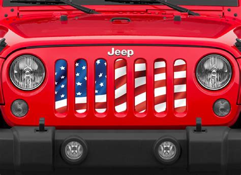 Jeep Wrangler Steadfast American Flag Grille Insert Dirty Acres