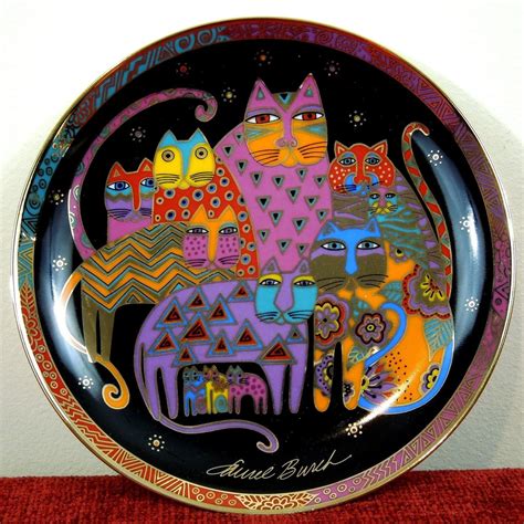 Laurel Burch Fabulous Felines Plate Franklin Mint Heirloom Collection