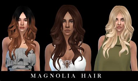 Leo 4 Sims Magnolia Hair Recolored Sims 4 Hairs