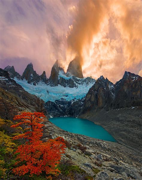 Landscape Nature Lake Mountains Patagonia Fitz Roy Wallpaper