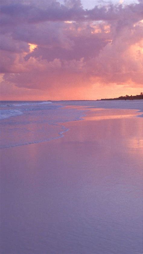 Pure Dreamy Dusk Beach Landscape Iphone 6 Wallpaper Download Iphone