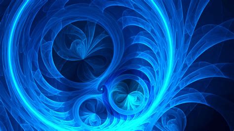 Blue Fractal Circles Shapes Hd Abstract Wallpapers Hd Wallpapers Id