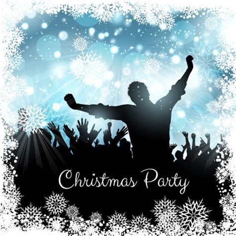 Free Vector Christmas Party Background In Bokeh Style