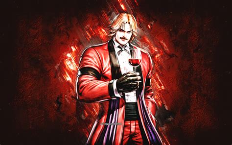 Download Wallpapers Rugal Bernstein Snk The King Of Fighters Red Stone Background Grunge Art