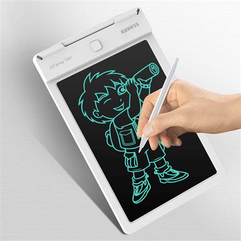 Igeress Newest White 9 Inch Lcd Writing Tablet Electronic Writing Board