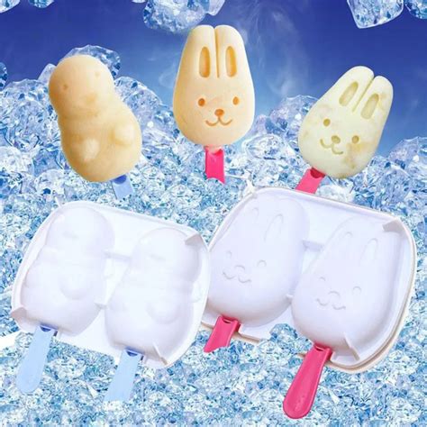 Mini Cute 1 Pc Ice Cream Maker Rabbit Popsicle Ice Cream Popsicle Mold