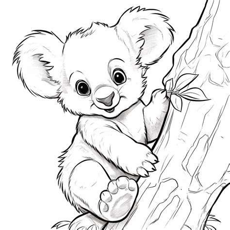 Koala Kolorowanka Do Druku Dla Dzieci