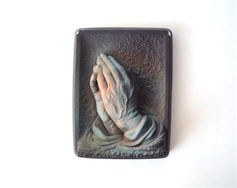 Vintage Chalkware Praying Hands Prayer Wall Etsy