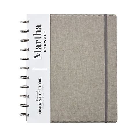 Martha Stewart Linen Letter Discbound Notebook Letter Sized Ms102h