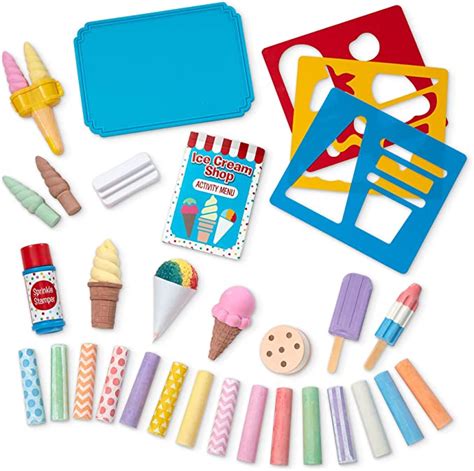 Melissa And Doug Ice Cream Shop Multi Colored Chalk And