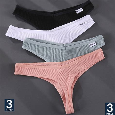 finetoo 3pcs set g string panties cotton thongs women s underwear sexy panty female underpants