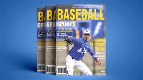 Baseball Sports Magazine Mock Up And Spead On Behance