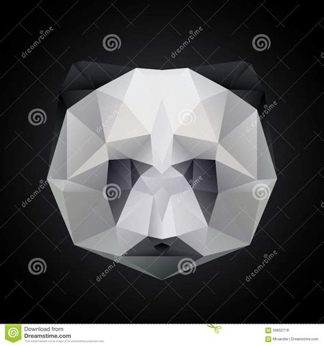 Polygon Panda Vector Illustration 68588240