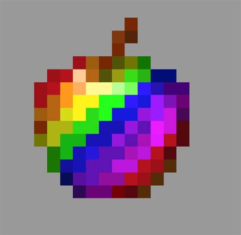 Rainbow Apple 1164 Minecraft Texture Pack