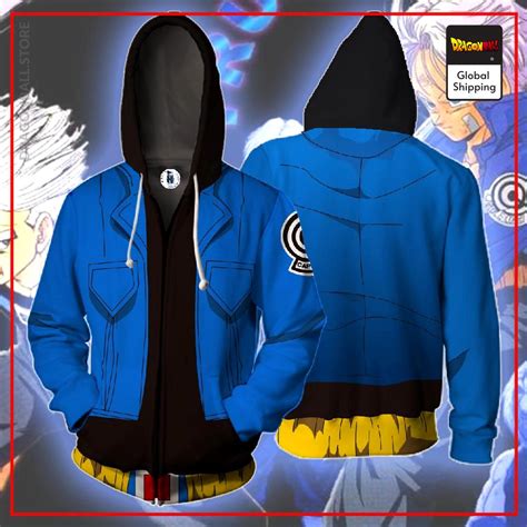 Dragon Ball Zipper Hoodies Future Trunks Capsule Corp Jacket Zipper