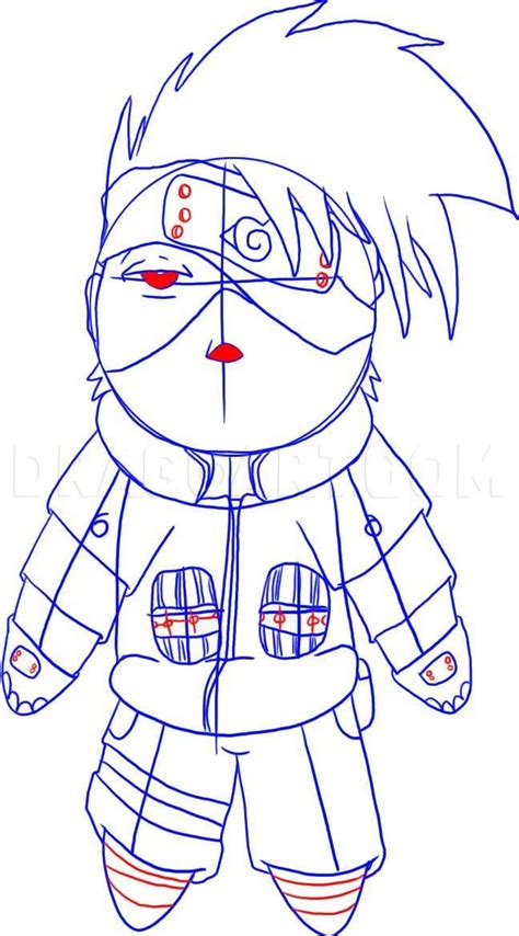 How To Draw Chibi Kakashi Step By Step Drawing Guide By Dawn Dragoart