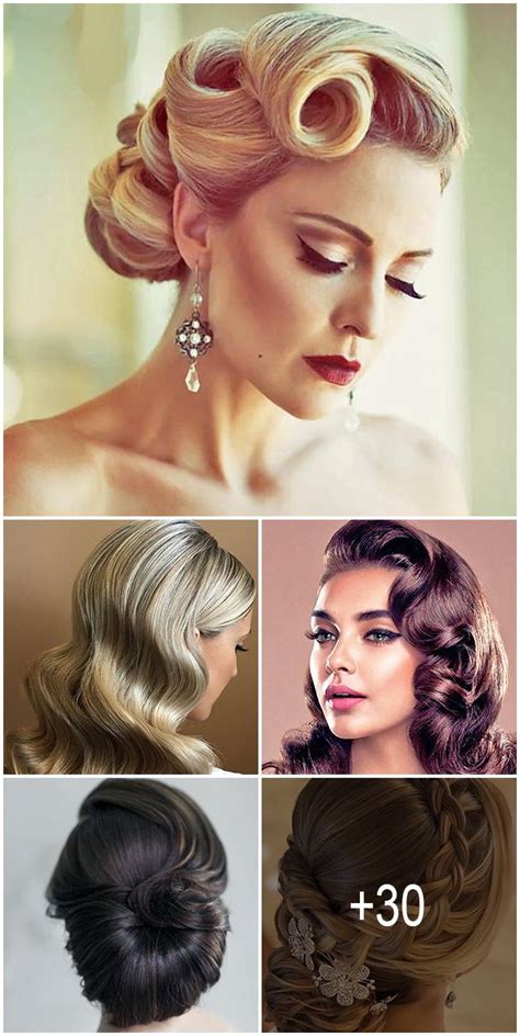 Vintage Wedding Hairstyles 30 Best Looks And Expert Tips Glamour Hair Old Hollywood Hair