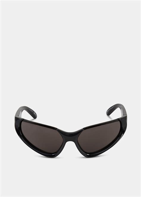 Shop Balenciaga Eyewear Black Thin Cat Eye Sunglasses Harrolds Australia