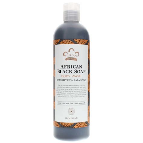 African Black Soap Body Wash Nubian Heritage