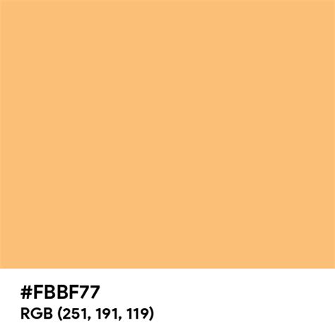 Light Orange Color Hex Code Is Fbbf77