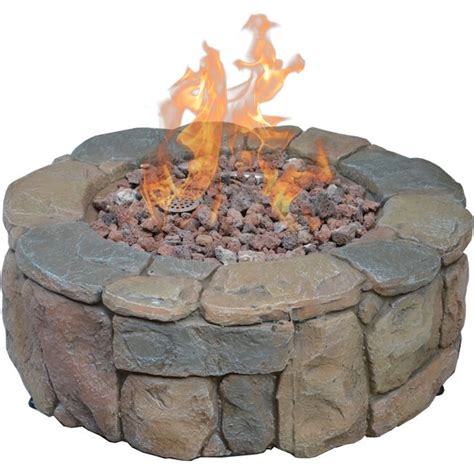Our 58,000 btu fire bowls are constructed from high quality steel with a protective powder coating and enamel finish for long lasting durability. Bond Pinyon Gas Fire Pit - Walmart.com - Walmart.com