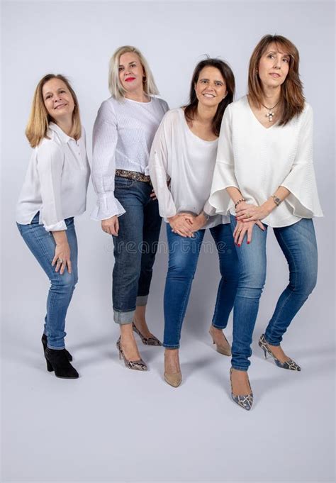 Photo Session For 4 Female Friends Stock Image Image Of Foursome