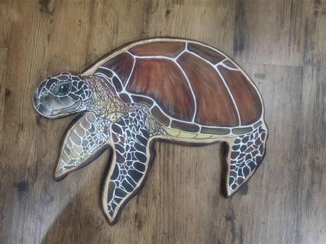 Sea Turtle Wall Art Made Of Salvaged Beach Wood Etsy
