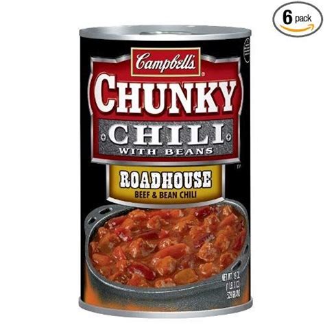 Campbells Roadhouse Chili Beef And Bean Soup 19 Ounce Pack Of 6