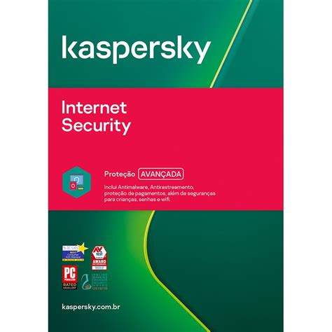 Kaspersky Antivírus Internet Security 3 Dispositivos Licença 12 Meses