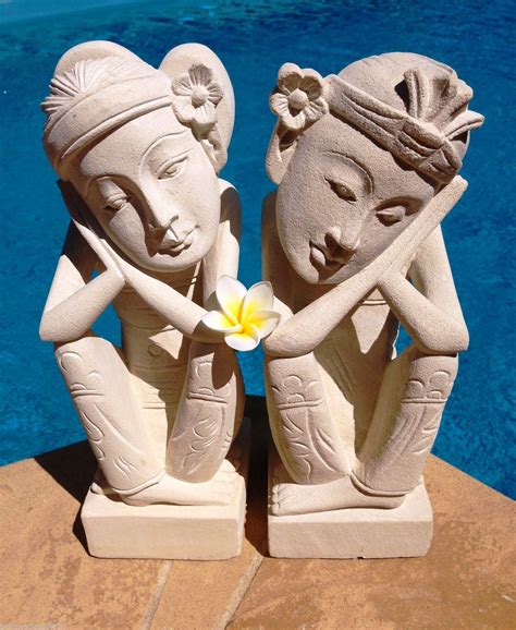 Balinese Limestone Bali Dreaming Couple Garden Stautues Bali Mystique