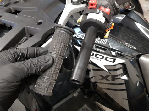 Put your air nozzle on. How to Remove ATV or Motorcycle Grips Without Cutting