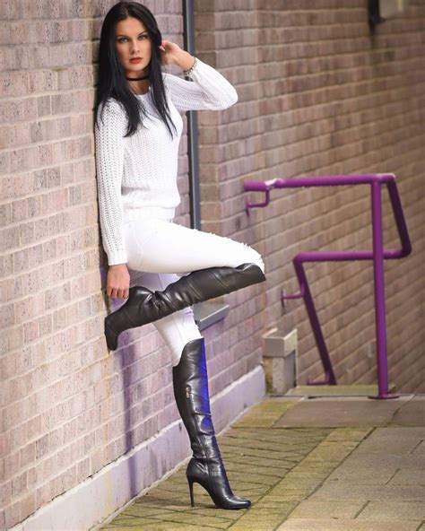 Bootladywife Deactivated Grey Boots Outfit Boots Otk Boots Outfit