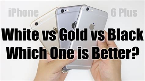 If you prefer a blingy looking iphone or are just fond of the gold color, go for this option. Apple iPhone 6 Plus: Gold vs White (Silver) vs Black ...