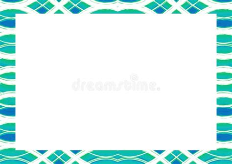Landscape Frame With Decorated Patterned Borders Stock Illustration