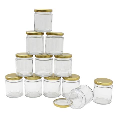 Clear Round Glass Jars Ml Pack Hobbycraft