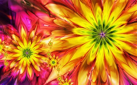 49 Widescreen Desktop Wallpaper Abstract Flower Wallpapersafari
