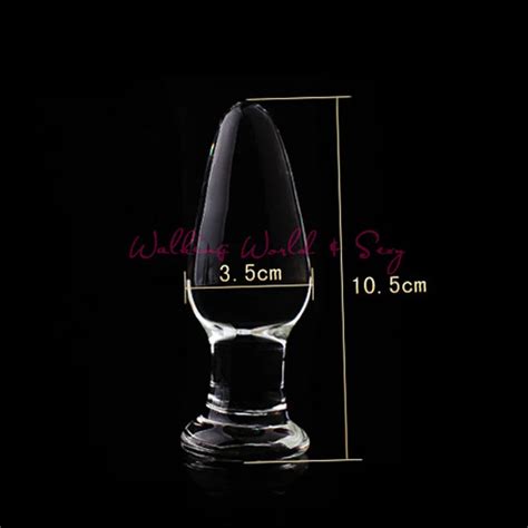 crystal glass anal plug anus vaginal double tease anal dildo g spot masturbate anal sex toys for