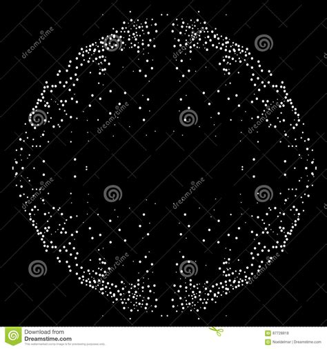 Abstract White Circles Retro Space Background Stock Vector