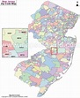 New Jersey Zip Code Map, New Jersey Postal Code | Zip code map, Map ...