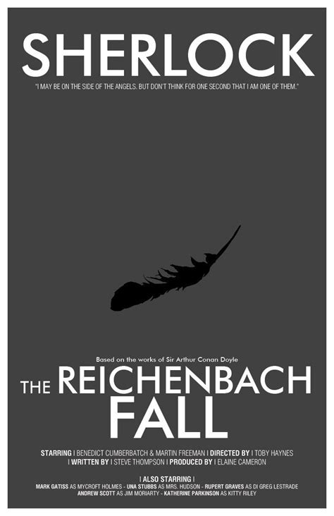 sherlock minimalist art print the reichenbach fall etsy the reichenbach fall sherlock
