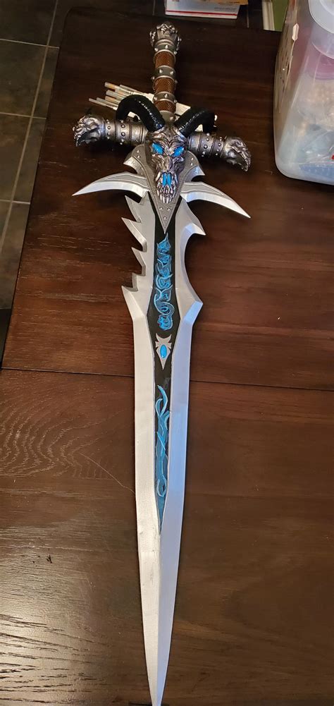 I 3d Printed And Finished The Lich Kings Sword Frostmourne Rwow