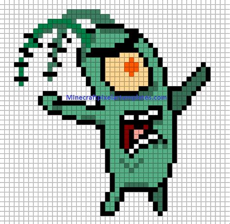 Spongebob Pixel Art Plankton SpongeBob InfographicNow Com Your