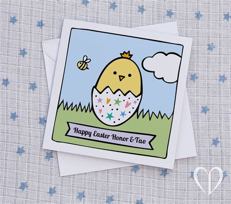 Cute Easter Card Custom Easter Card Easter Card Happy