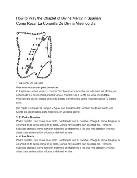 How To Pray The Chaplet Of Divine Mercy In Spanish Cómo Rezar La