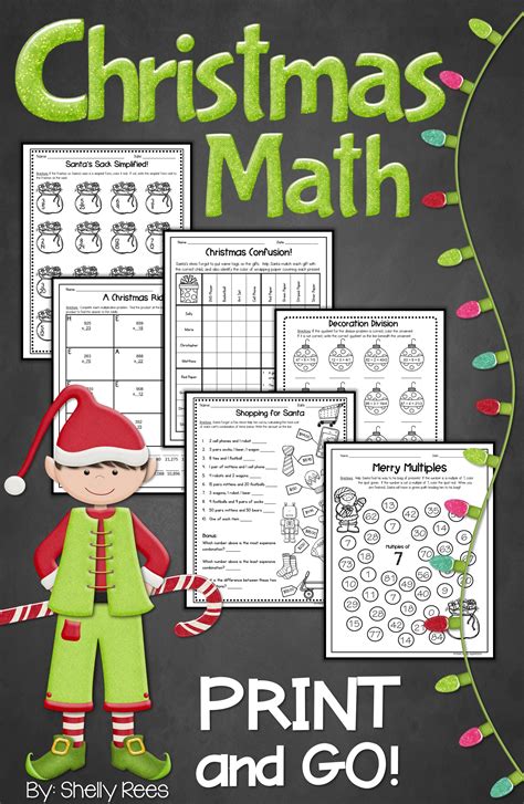 Christmas Math Activities For 4th Grade 5th 6th And Middle School